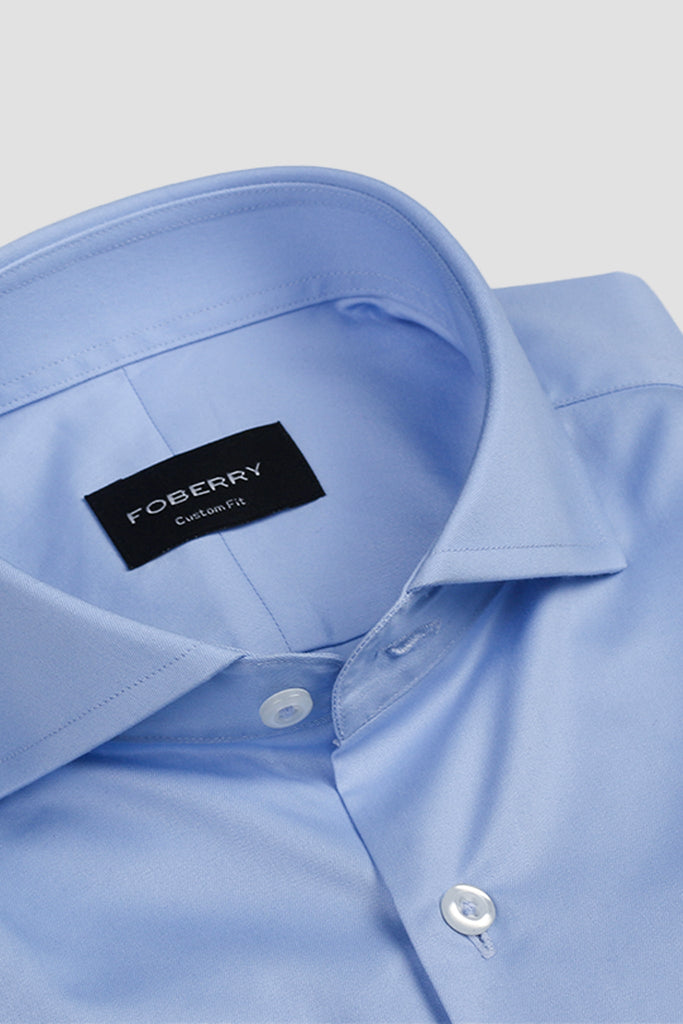 Soft Sky Blue Egyptian Twill Shirt