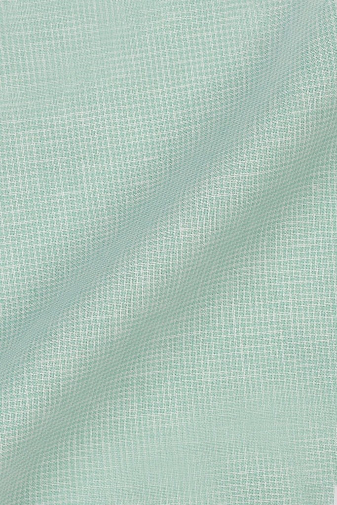Pastel Green Structured Cotton Linen Shirt