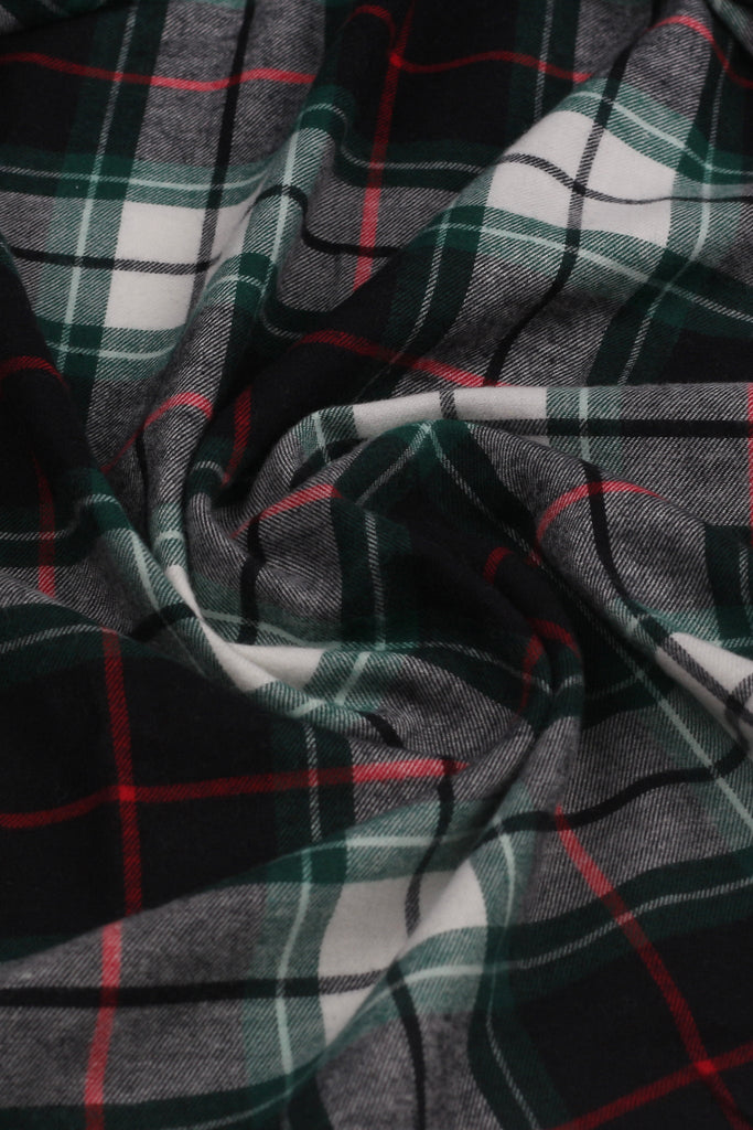 Bottle Green Madras Flannel - Foberry USA