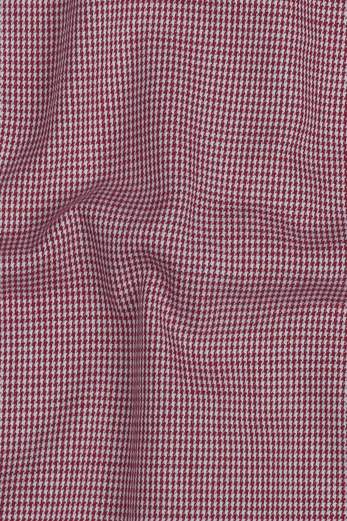 Maroon Houndstooth Shirt