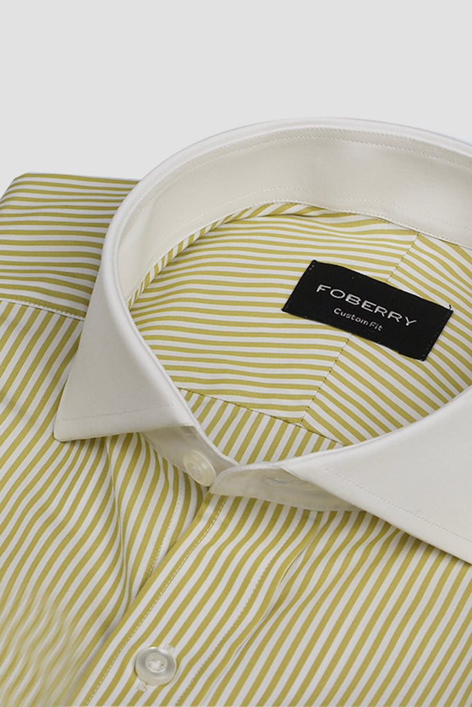 Mustard Green Bengal Stripes Shirt