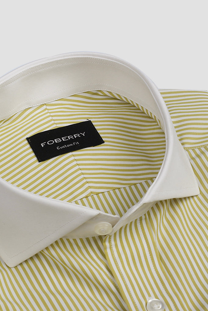 Mustard Green Bengal Stripes Shirt