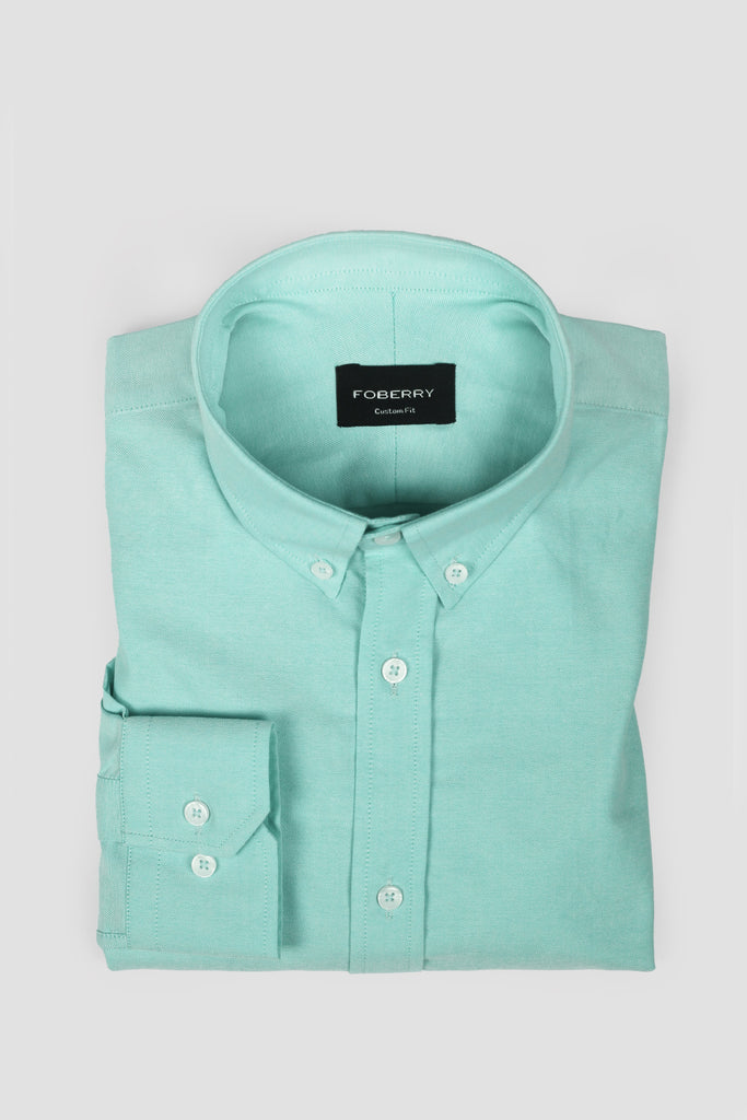 Aqua Green Oxford Shirt - Foberry USA