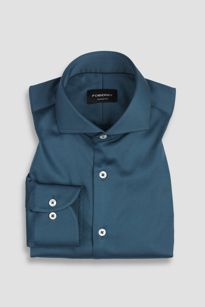 Turkish Blue Egyptian Poplin Shirt