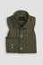 Olive White Striped Linen Shirt
