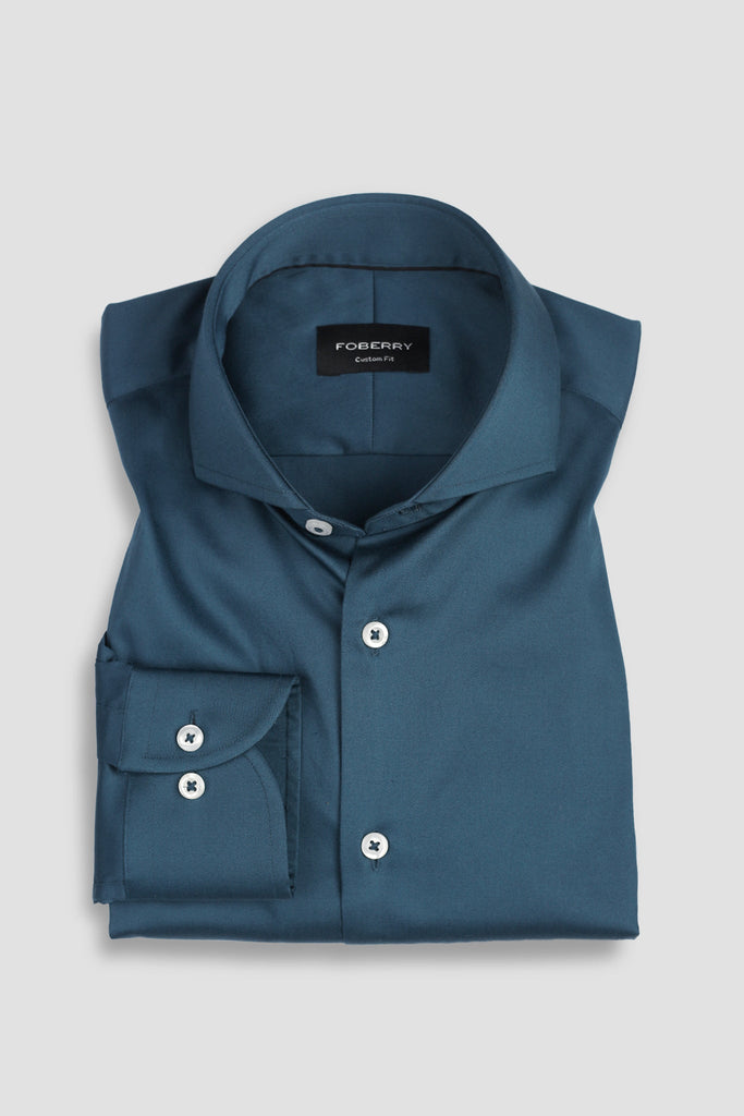 Turkish Blue Egyptian Poplin Shirt