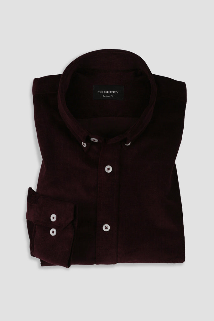 Plum Corduroy Shirt - Foberry USA