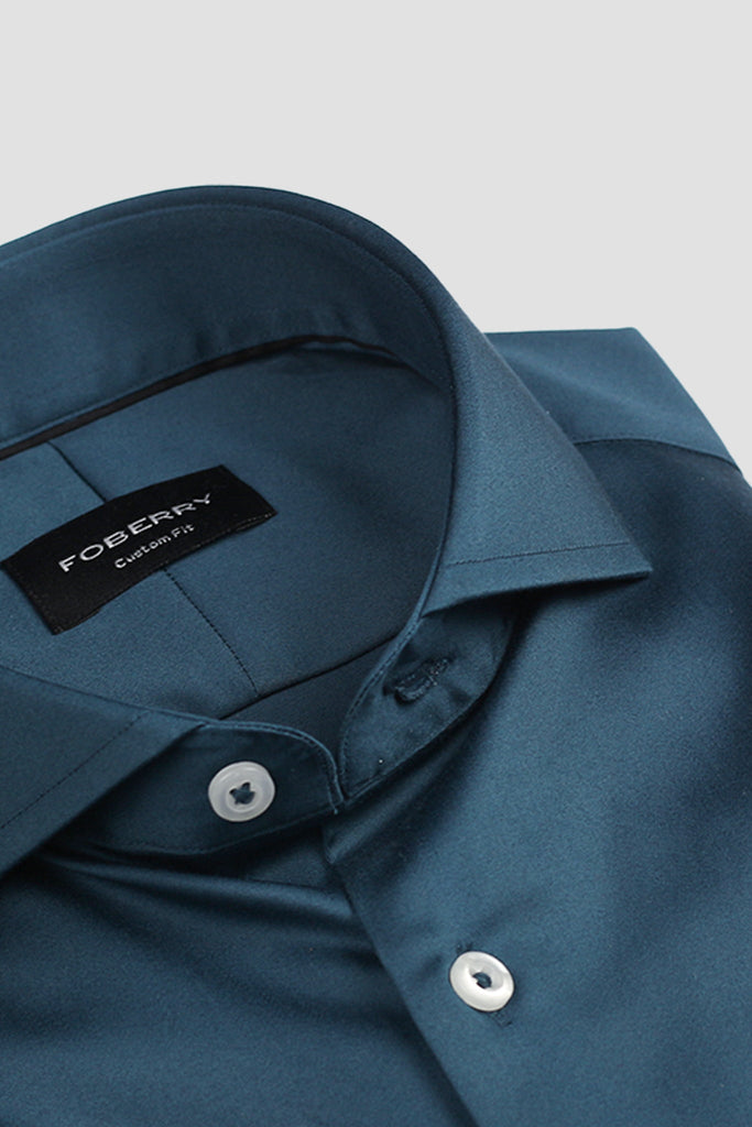 Turkish Blue Egyptian Poplin Shirt