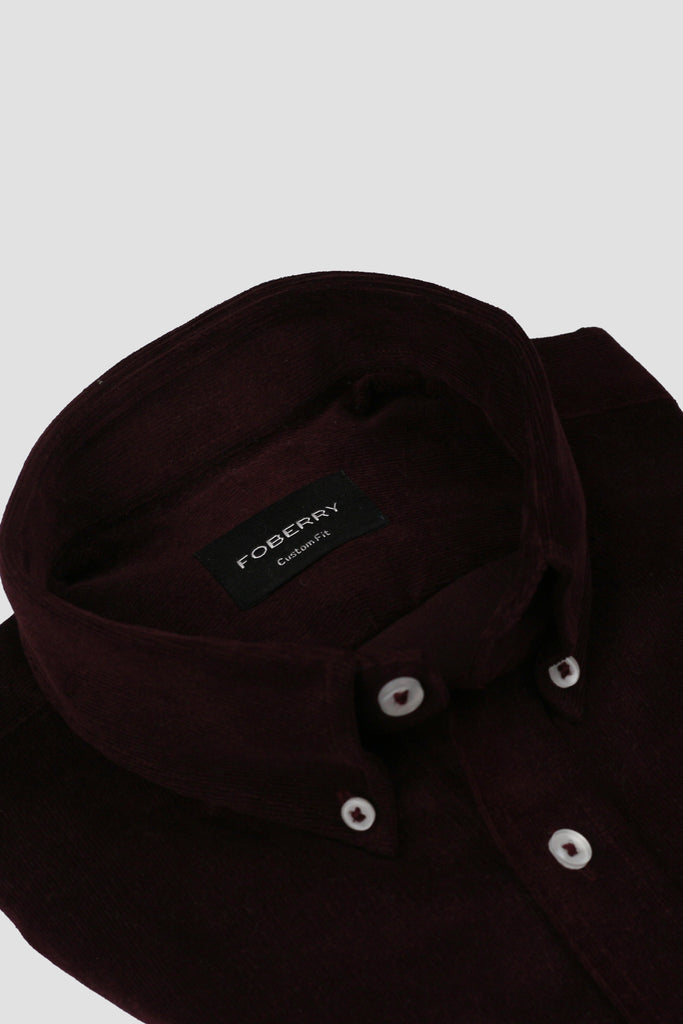 Plum Corduroy Shirt - Foberry USA