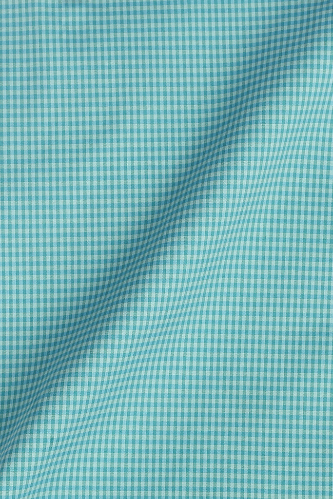 Teal Green Micro Gingham Shirt