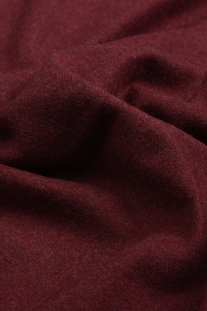 Maroon Brushed Winter Flannel Shirt - Foberry USA