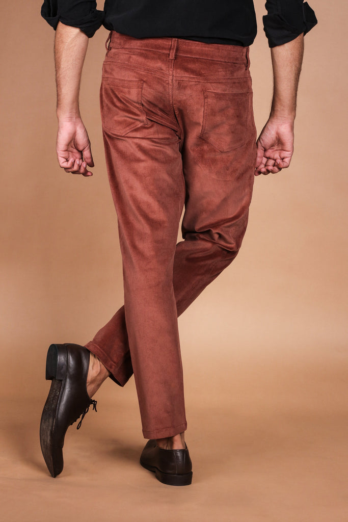 Mountain Brown Five Pocket Corduroy Trouser - Foberry USA