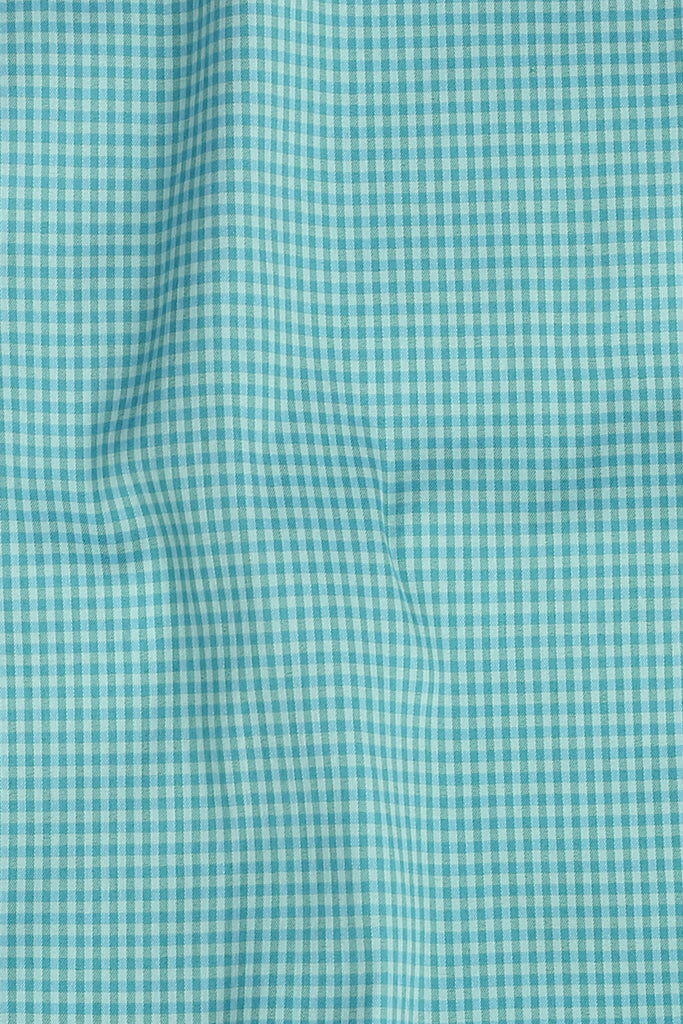 Teal Green Micro Gingham Shirt