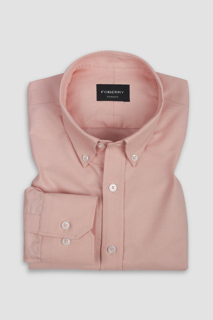 Pastel Peach Oxford Shirt