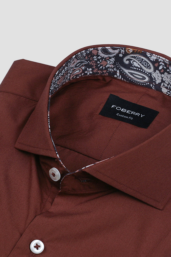 Brown Egyptian Poplin Shirt
