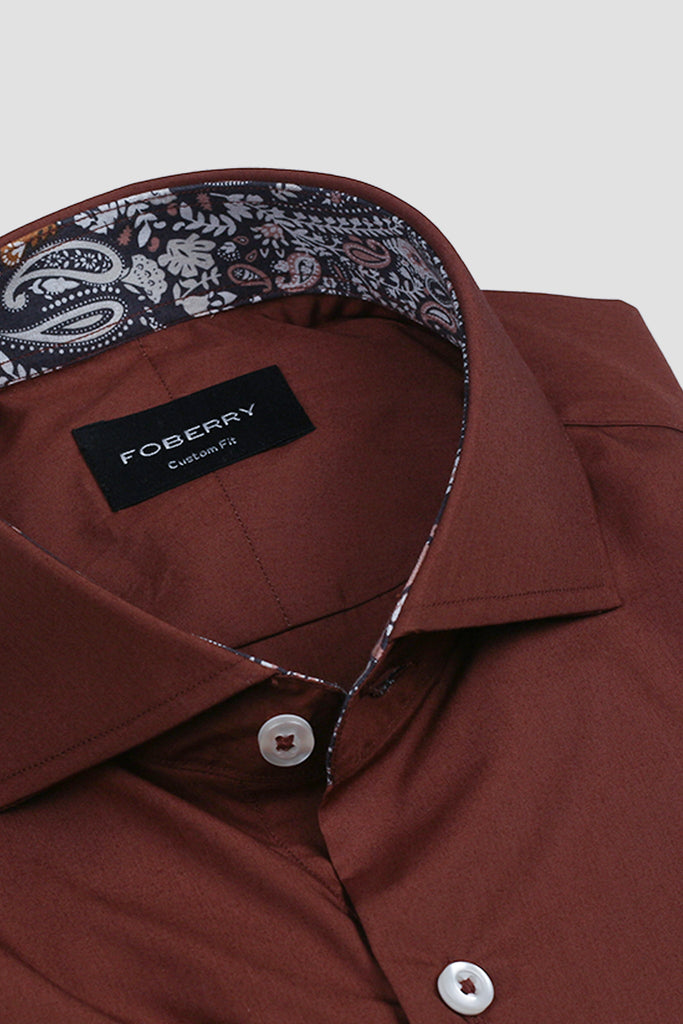 Brown Egyptian Poplin Shirt