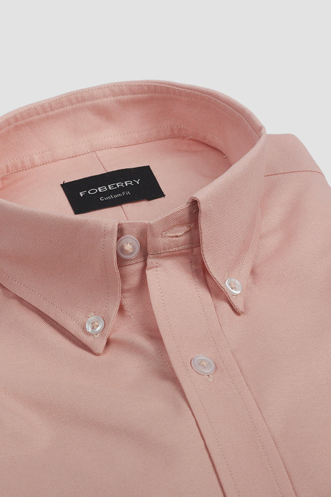 Pastel Peach Oxford Shirt