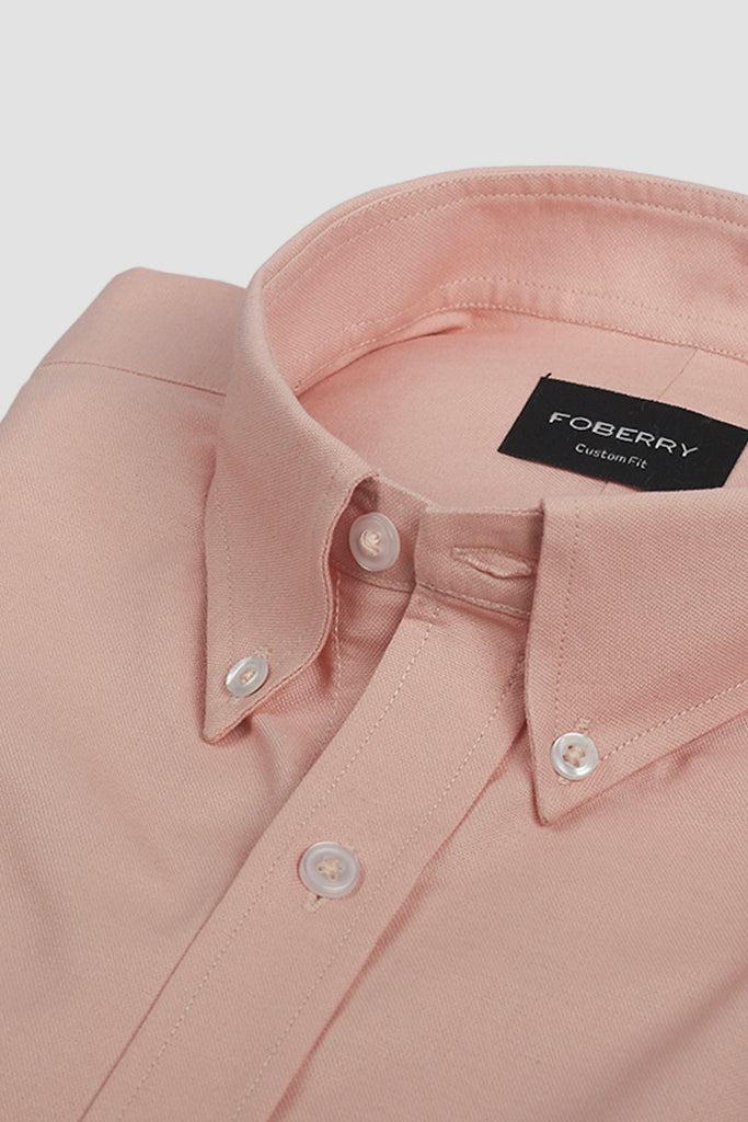 Pastel Peach Oxford Shirt