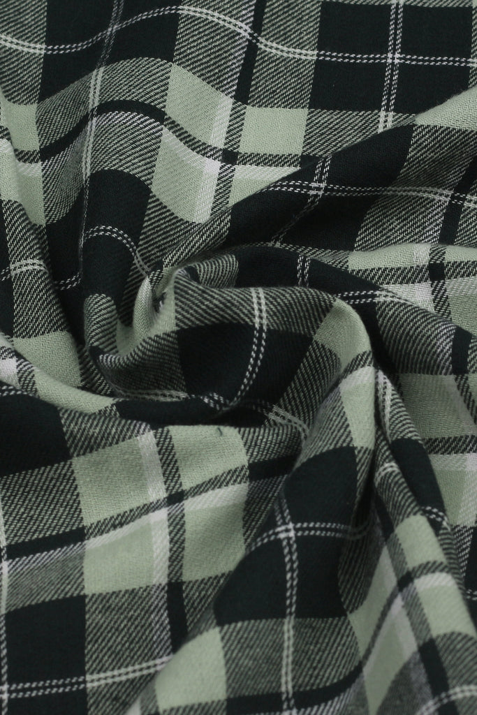 Pistachio Green Italian Plaid Flannel - Foberry USA