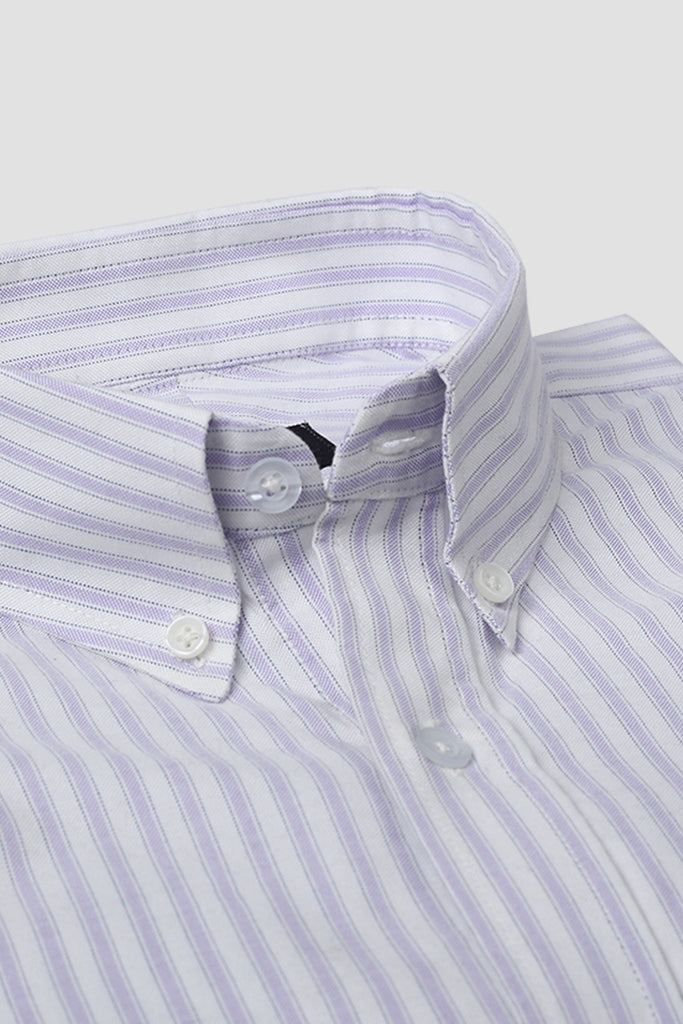 Lilac Oxford Striped Shirt