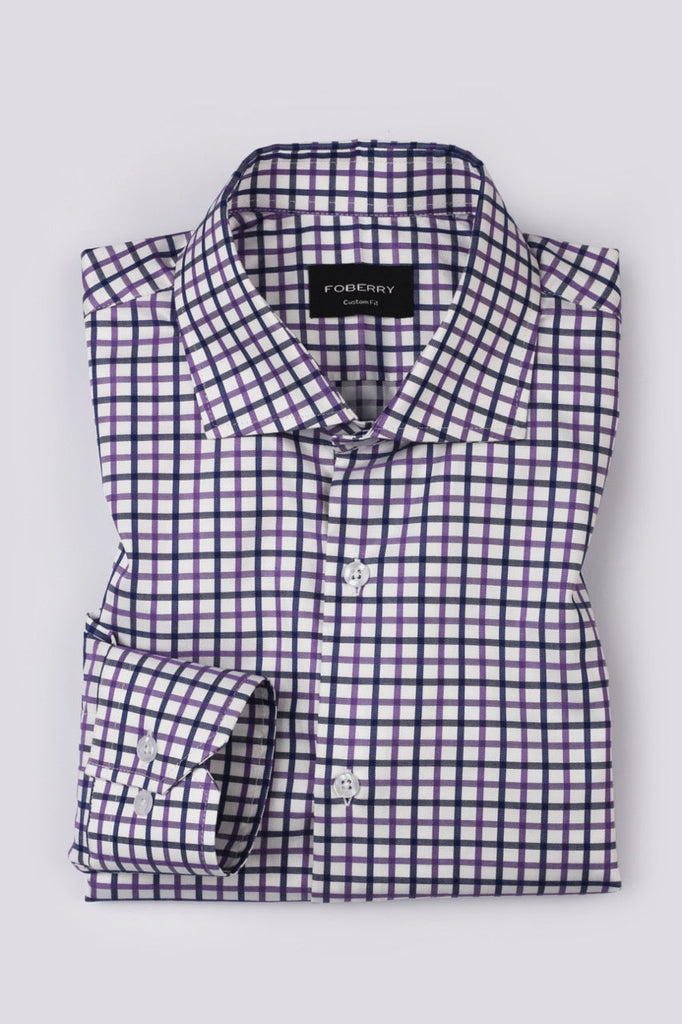 Magenta Box Check Shirt - Foberry USA