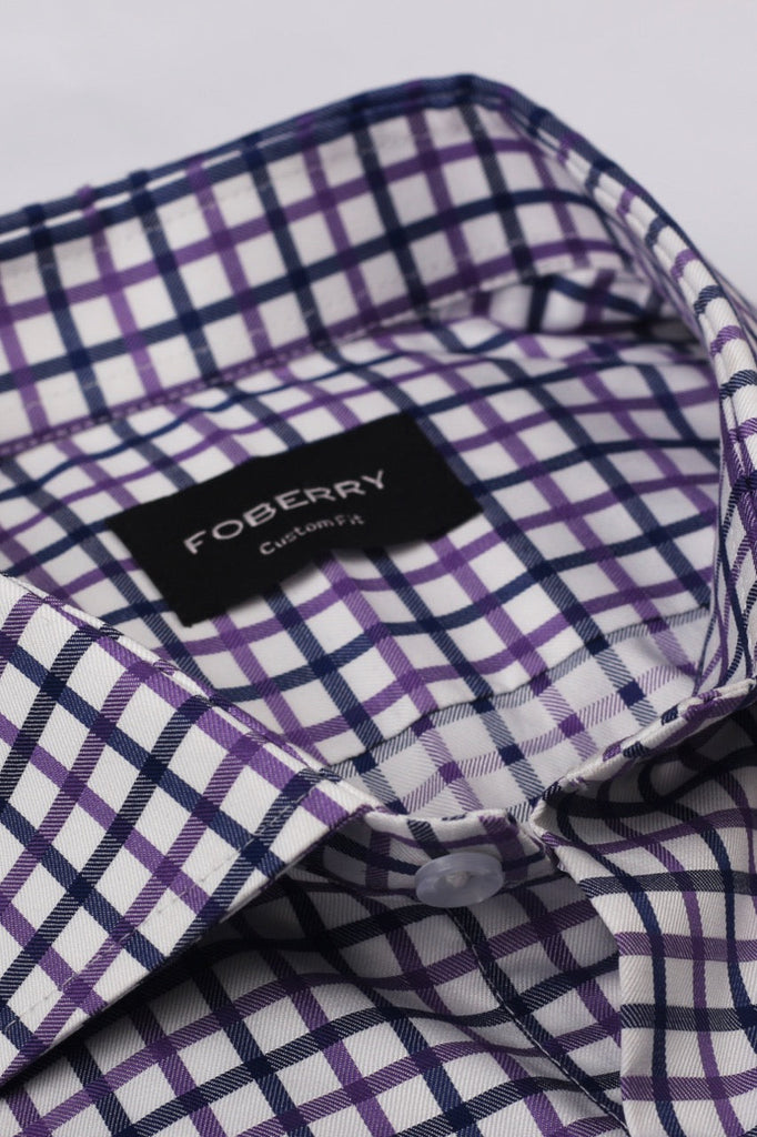 Magenta Box Check Shirt - Foberry USA