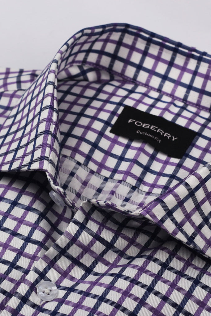 Magenta Box Check Shirt - Foberry USA