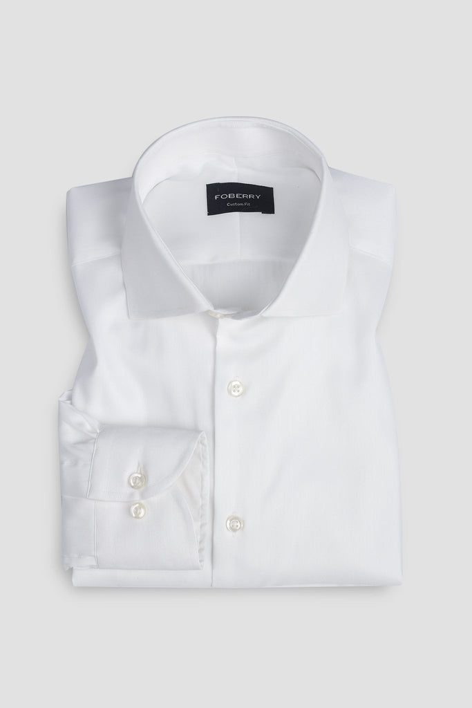 White Twill Stretch Shirt