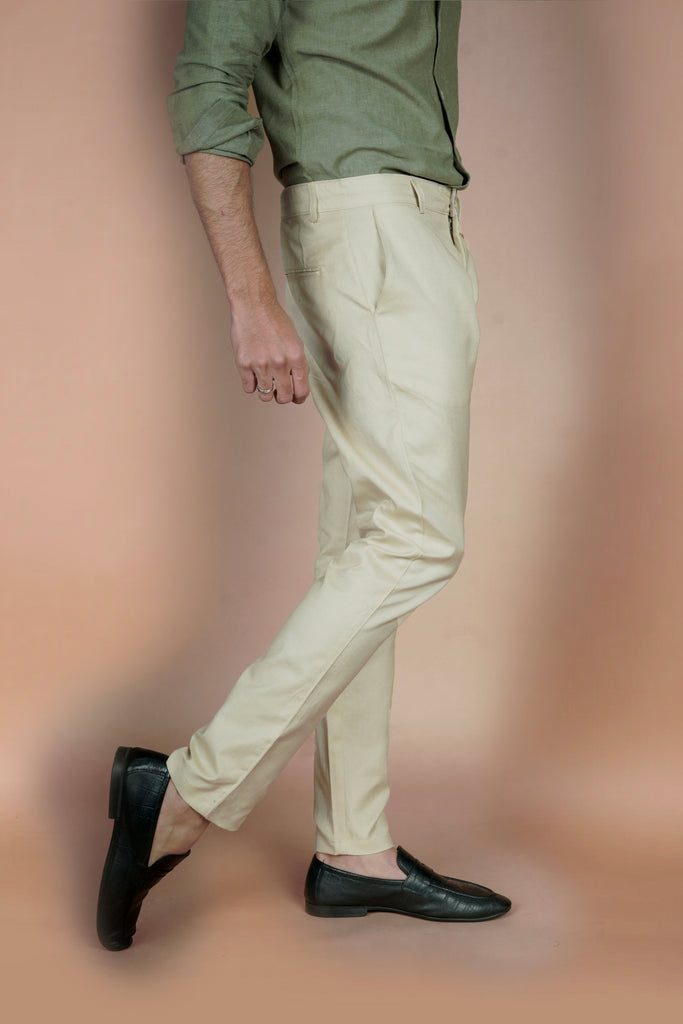 Crisp Lime Irish Linen Trousers - Foberry USA