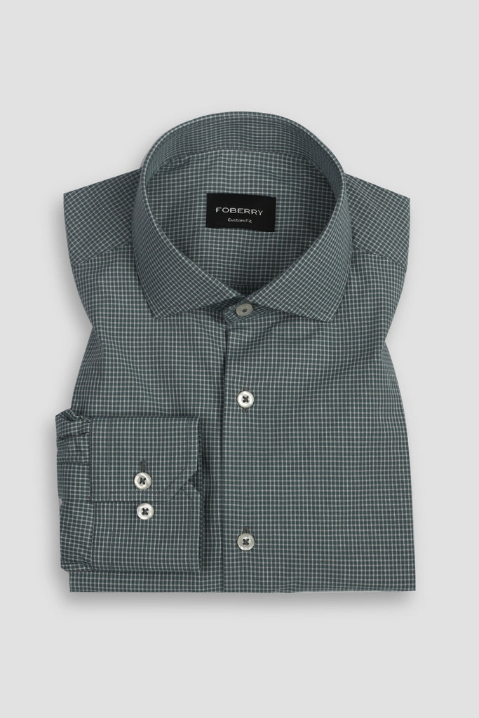 Cobalt Green Plaid Shirt