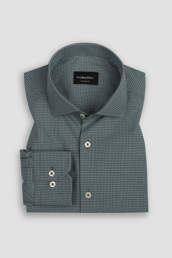 Cobalt Green Plaid Shirt