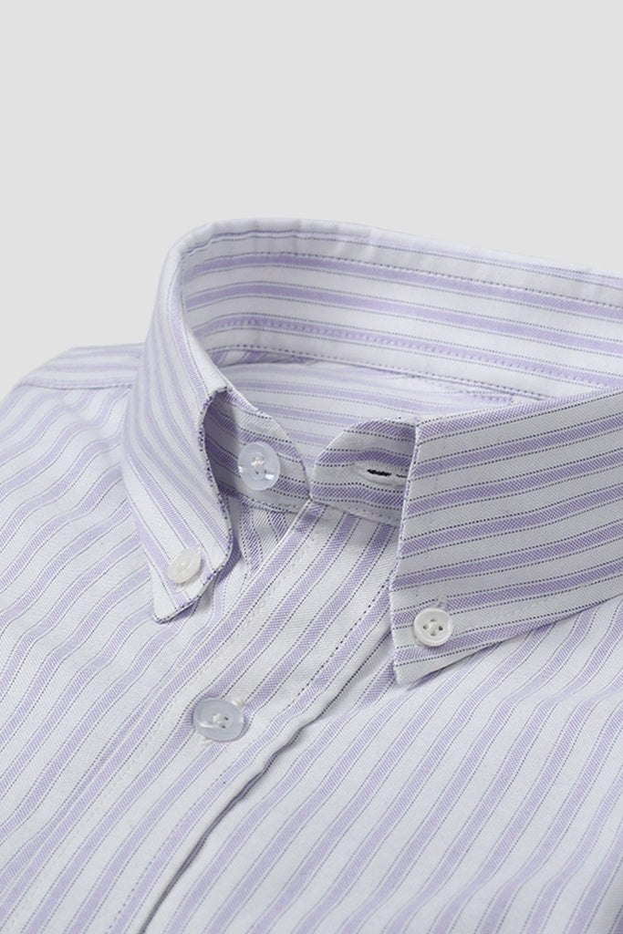 Lilac Oxford Striped Shirt