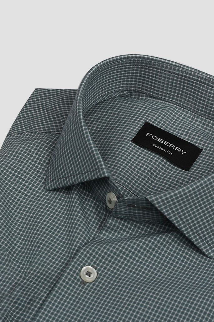 Cobalt Green Plaid Shirt