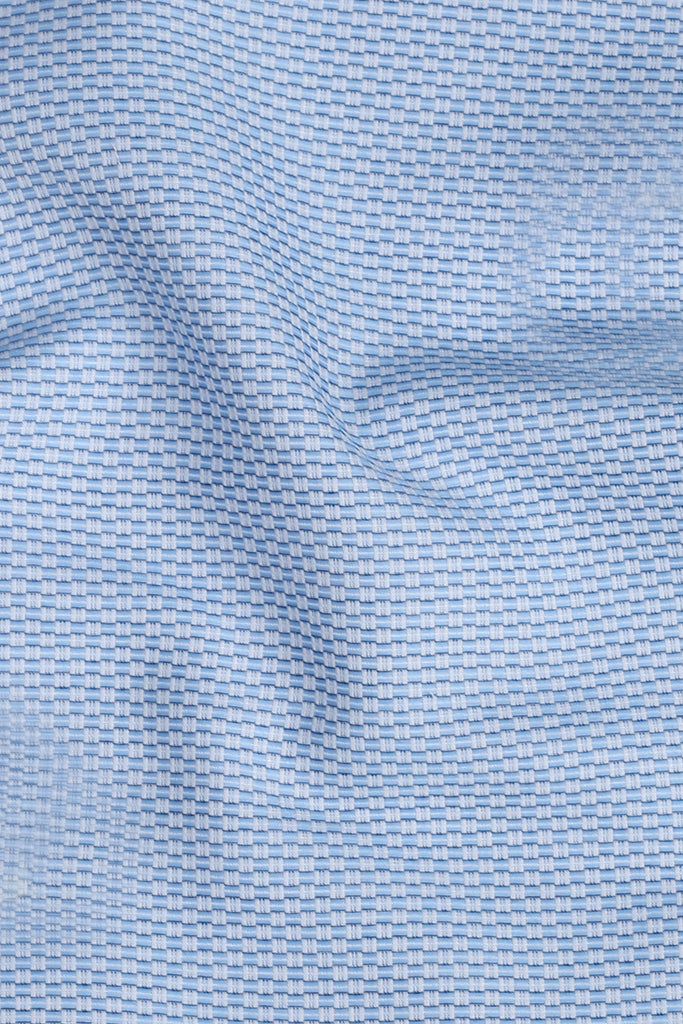 Sky Blue knot Patterned Shirt