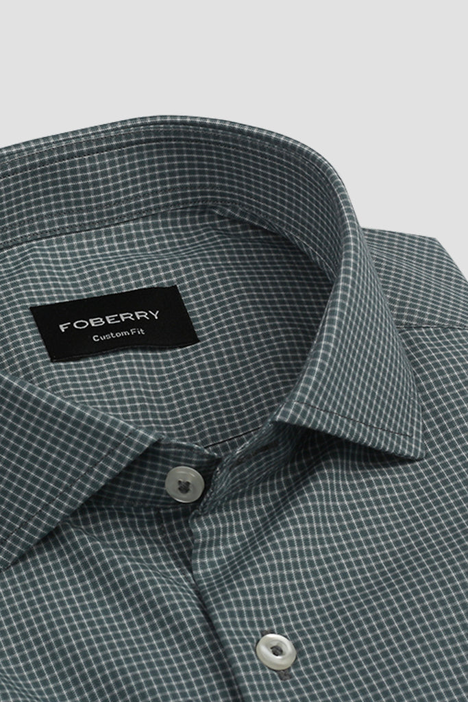 Cobalt Green Plaid Shirt