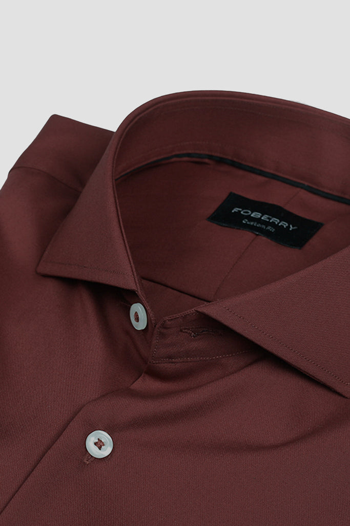 Soft Burgundy Egyptian Poplin Shirt
