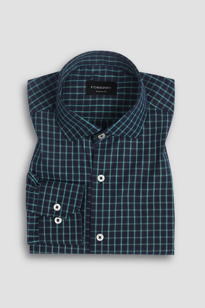 Electric Blue Checkered Shirt