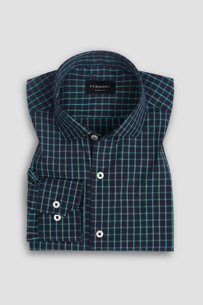 Electric Blue Checkered Shirt