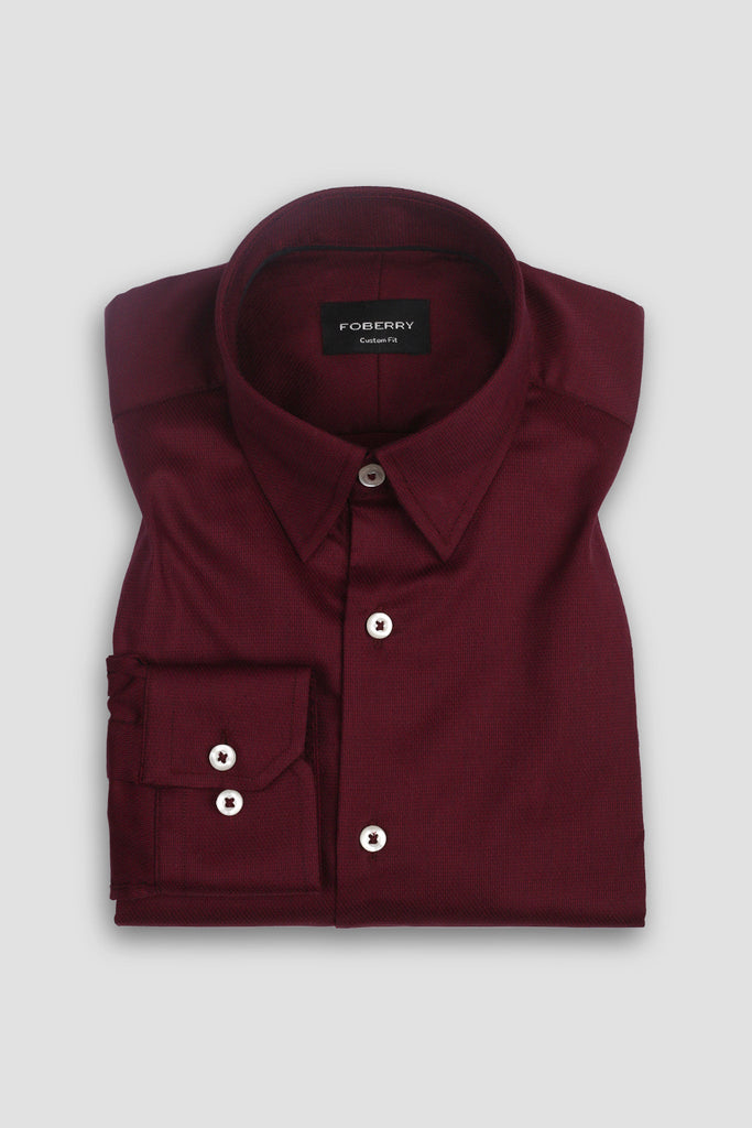 Maroon Egyptian Structured Shirt