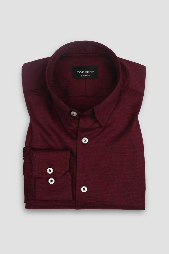 Maroon Egyptian Structured Shirt