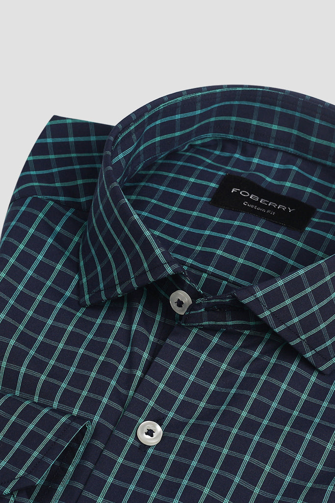 Electric Blue Checkered Shirt