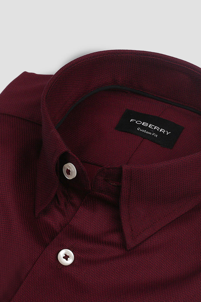 Maroon Egyptian Structured Shirt
