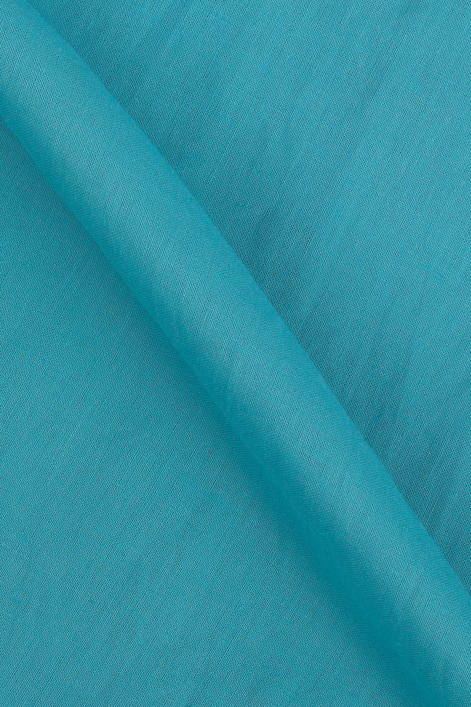 Turquoise Italian Linen - Safari Shirt