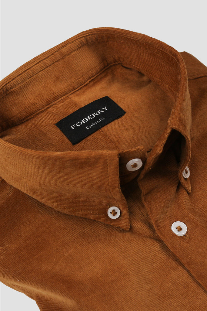 Tan Brown Corduroy Shirt - Foberry USA