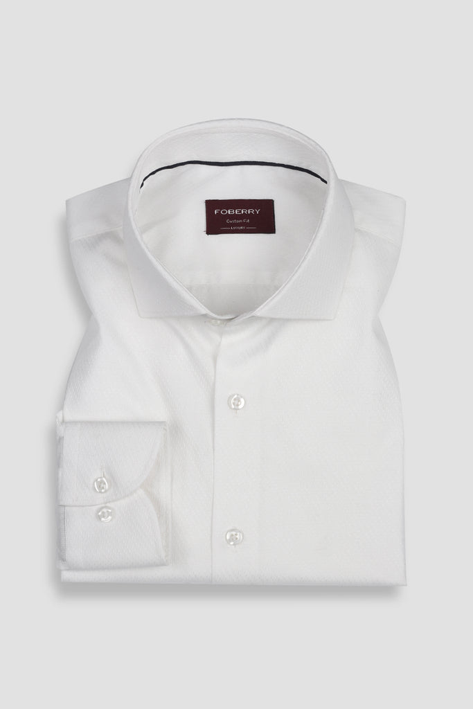 White Egyptian Diamond Patterned Shirt