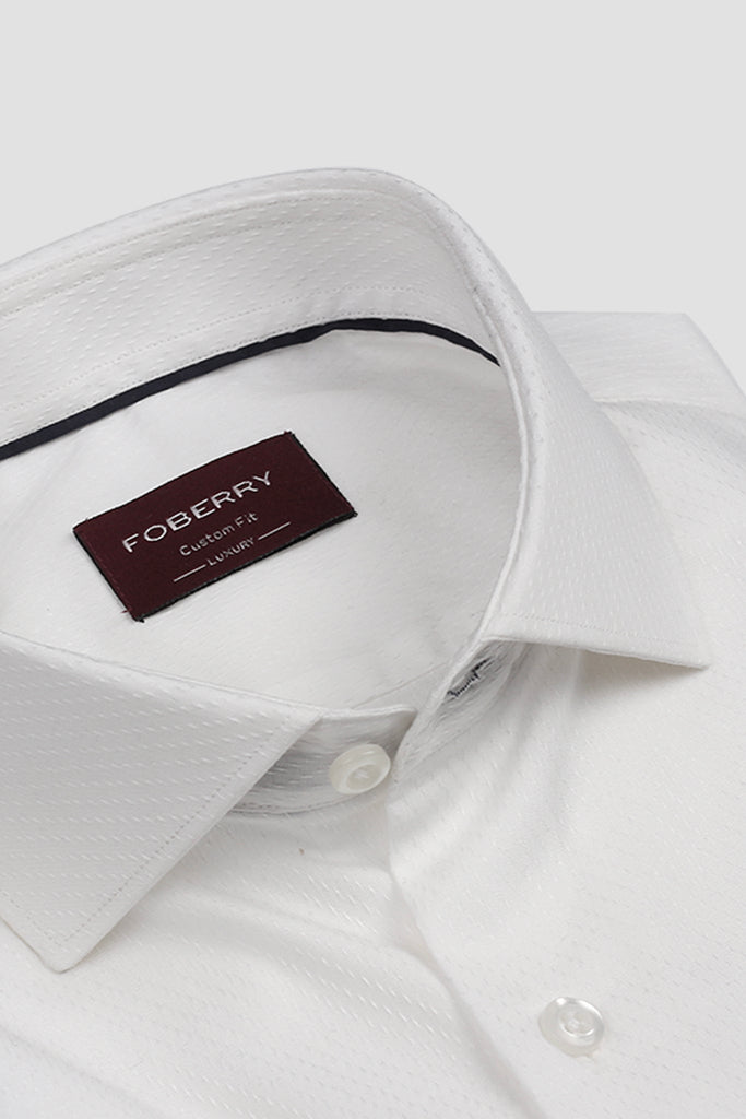 White Egyptian Diamond Patterned Shirt