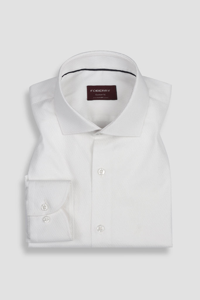 White Egyptian Diamond Patterned Shirt