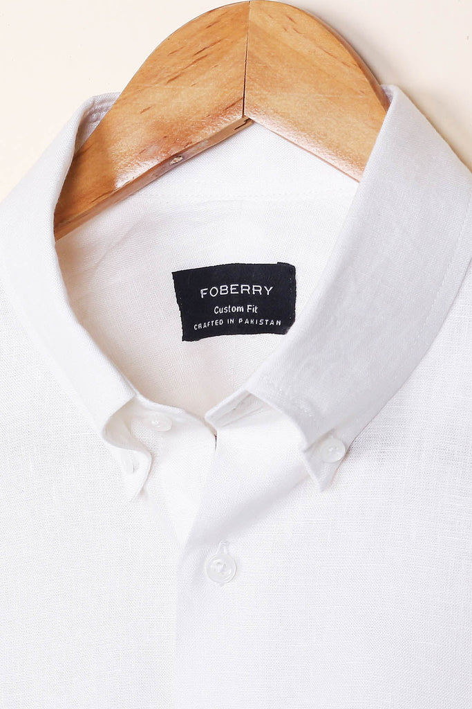 Irish White Linen Shirt - Foberry USA