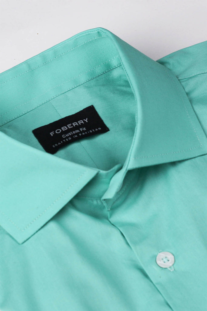 Aqua Green Poplin Shirt - Foberry USA