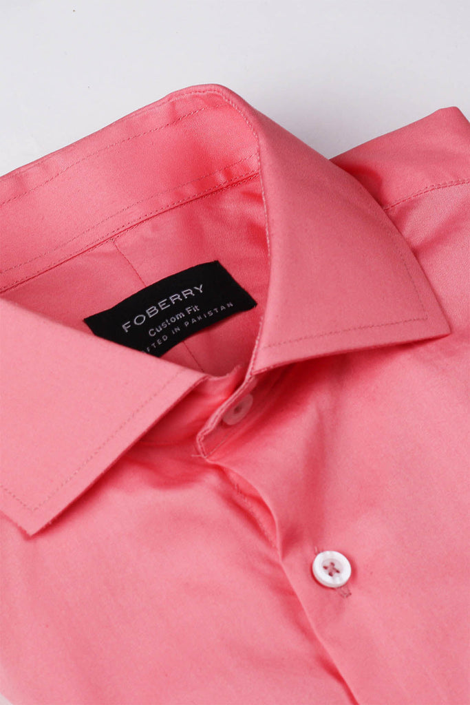 Salmon Poplin Shirt - Foberry USA